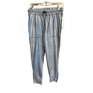 Standing Tree Athletic Pants Sz M * Silver/Black Womans Pants NWT